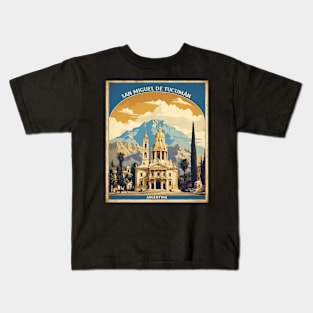 San Miguel de Tucuman Argentina Vintage Tourism Poster Kids T-Shirt